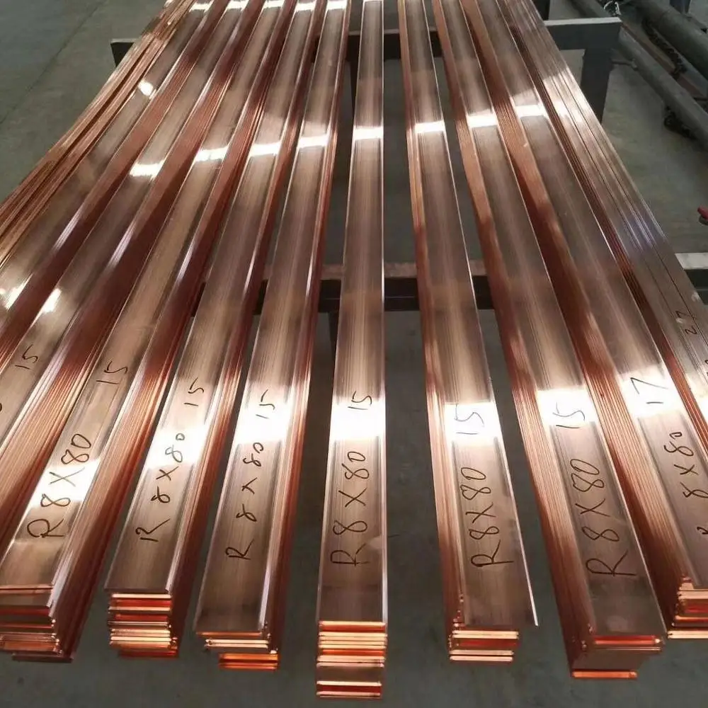 Various Series Solid Flat Electric Copper Bus bar Copper Flat bar