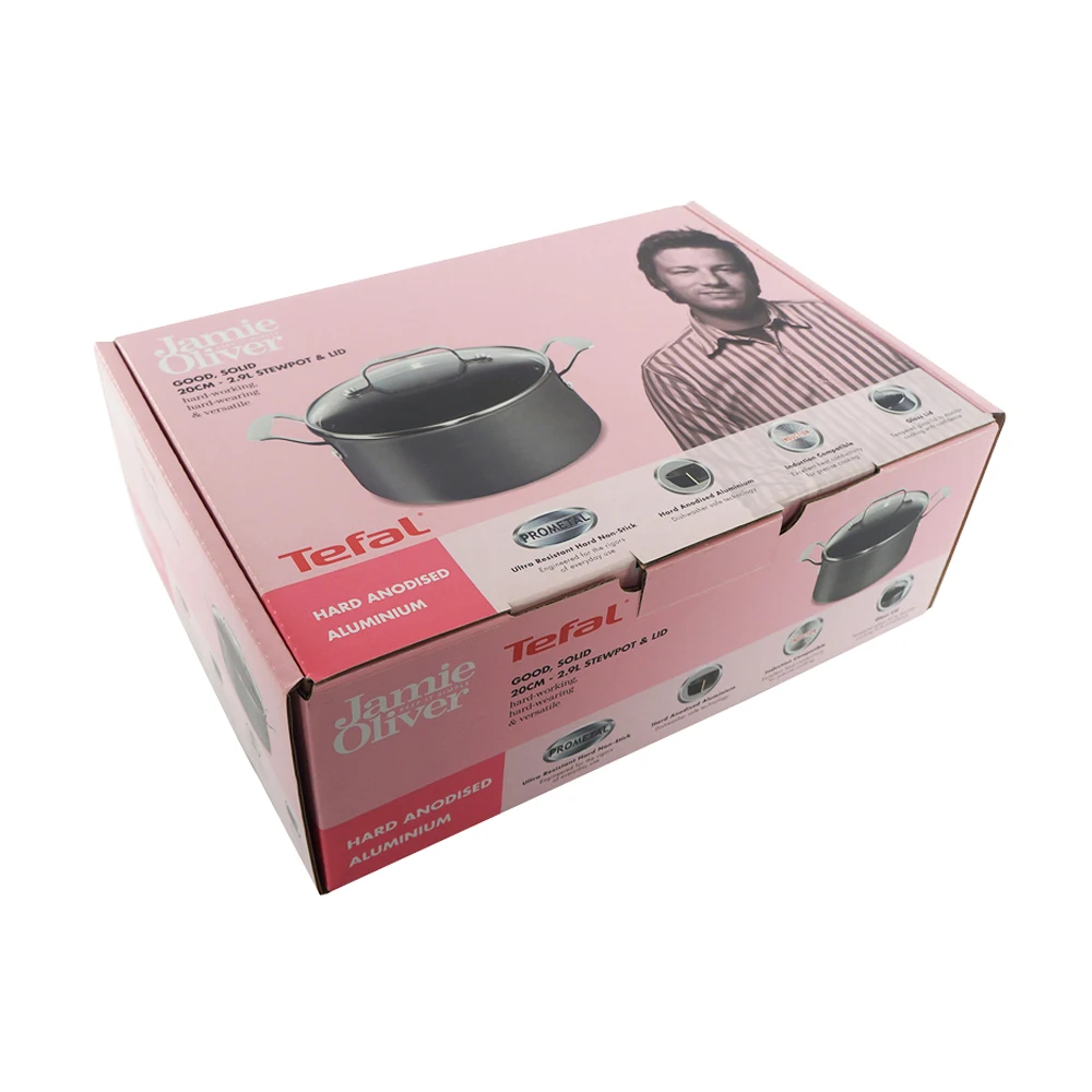 Custom Pink Corrugated Cookware Packaging Box