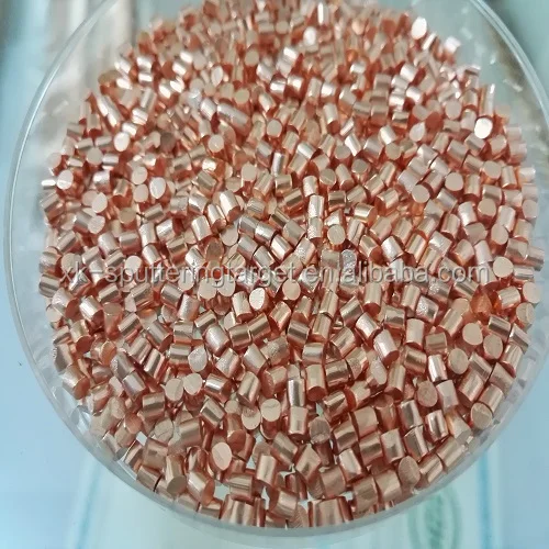 High purity 99.999% 99.9999% Copper granules Copper pellets for evaporation coating materials