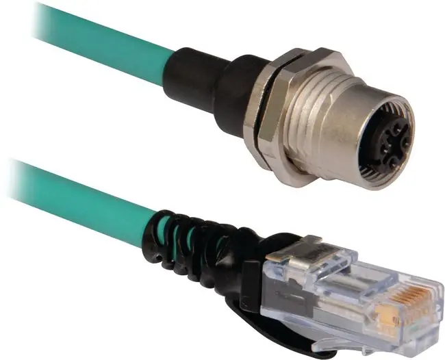 4Pin Male M12 D Code to RJ45 for Ethernet Cable