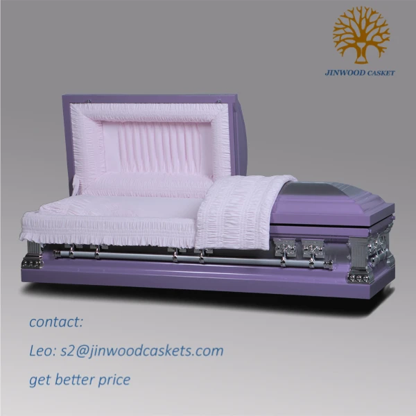 High Quality Funeral Bier In Purple Pink Colored 18ga Steel Casket Buy 18ga Steel Casket Funeral Bier Purple Pink Casket Product On Alibaba Com