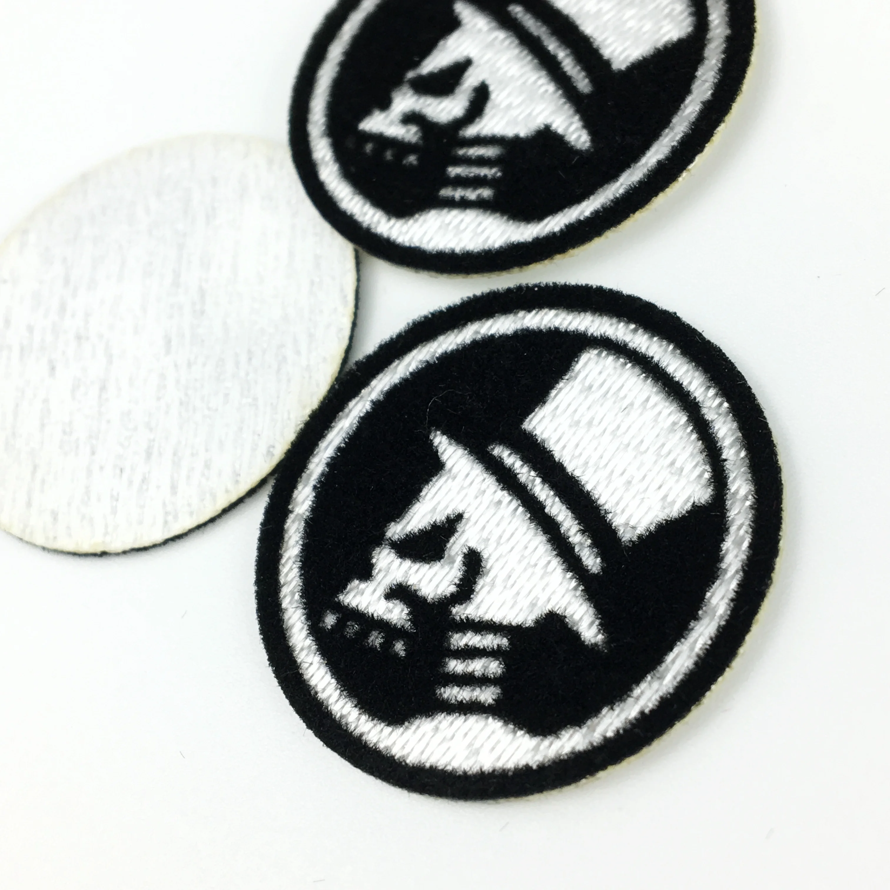 Design Custom 3D Football Sport Club Name Logo Heat Transfer Flocking Badges and Patches for Jacket