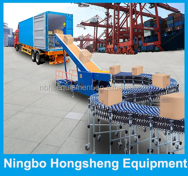 Dockless Loading Unloading Container Truck Van Belt Conveyor