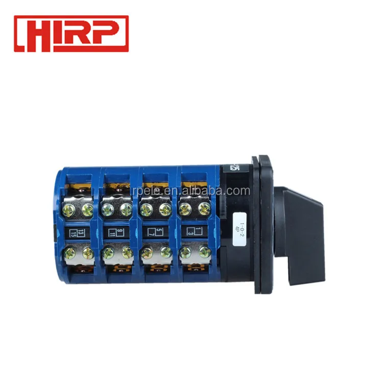 Commutateur Rotatif à Came LW26-25 Avec Clé - 25A 690V - 1 à 4 Pôles - Contact Argenté - Interrupteur Universel Pour Tableau électrique