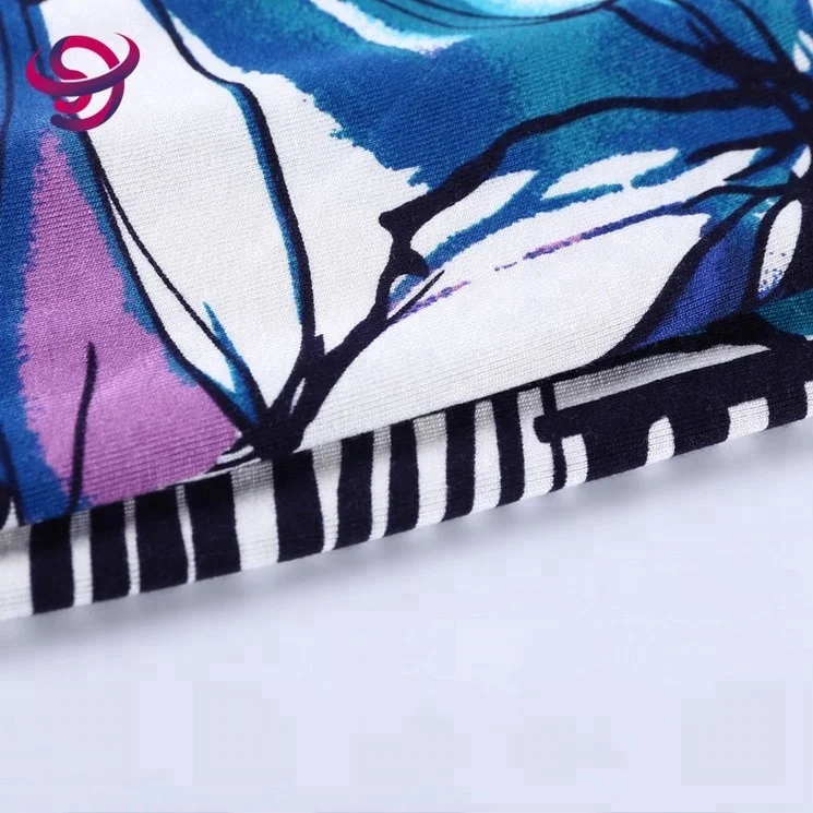 
new design spun rayon fabric digital printing knit textiles 