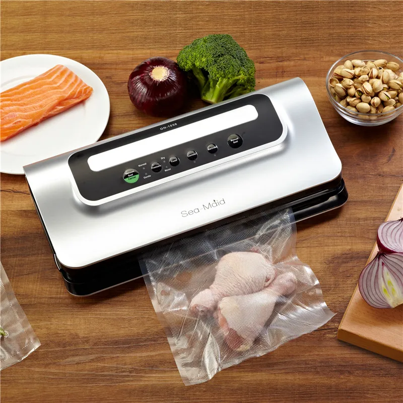 Вакууматор для продуктов домашний рейтинг. Vacuum Sealer zkfk-001. Sea-Maid GN-1058. Вакуумный упаковщик для продуктов. Вакууматор бытовой.