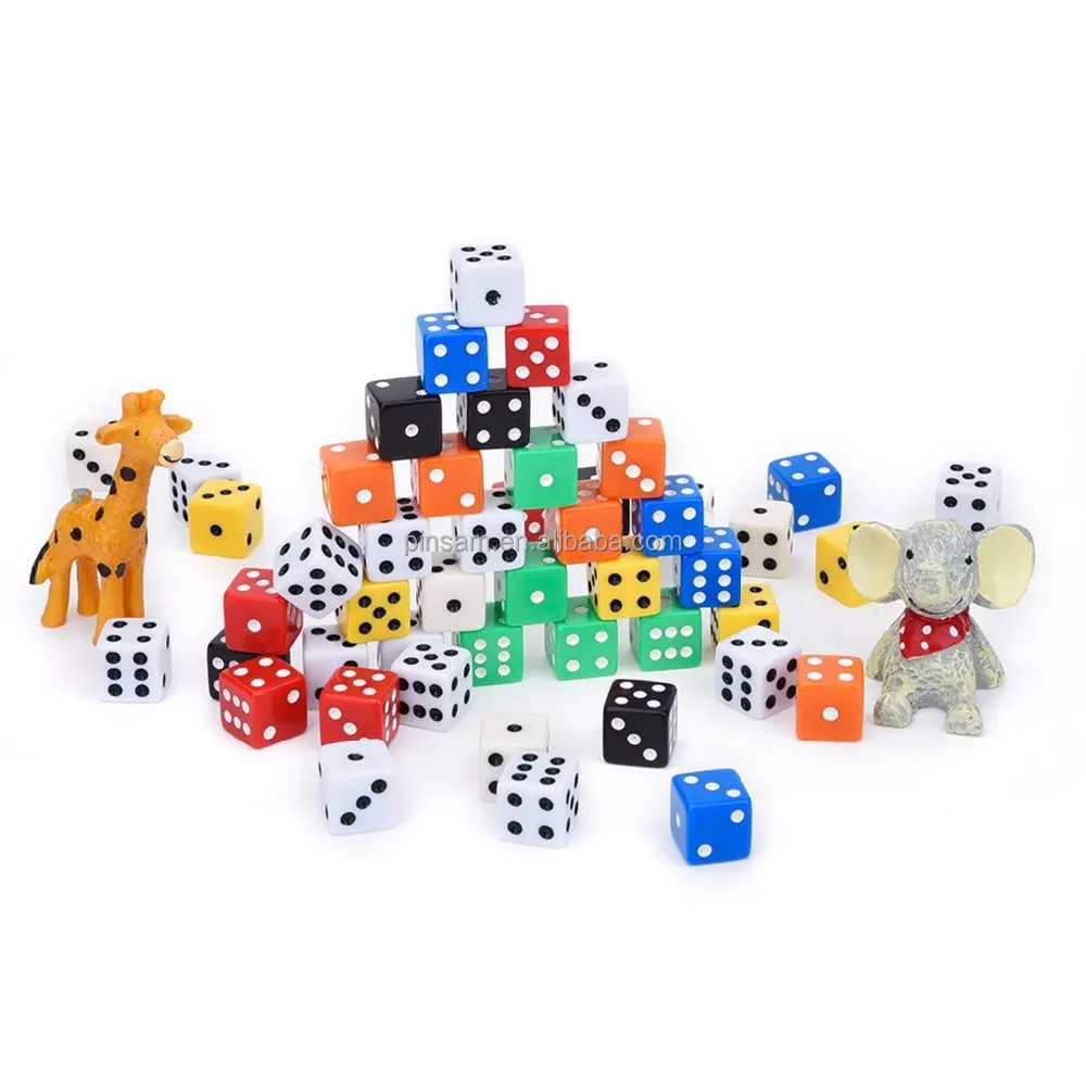 8mm Dice Round Corner Polyhedral Custom Dice Casino Game Plastic Dice