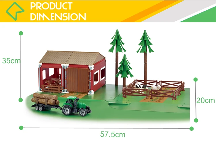 DIY Miniature House Play Plastic Animals Farm Set Toys for Kids