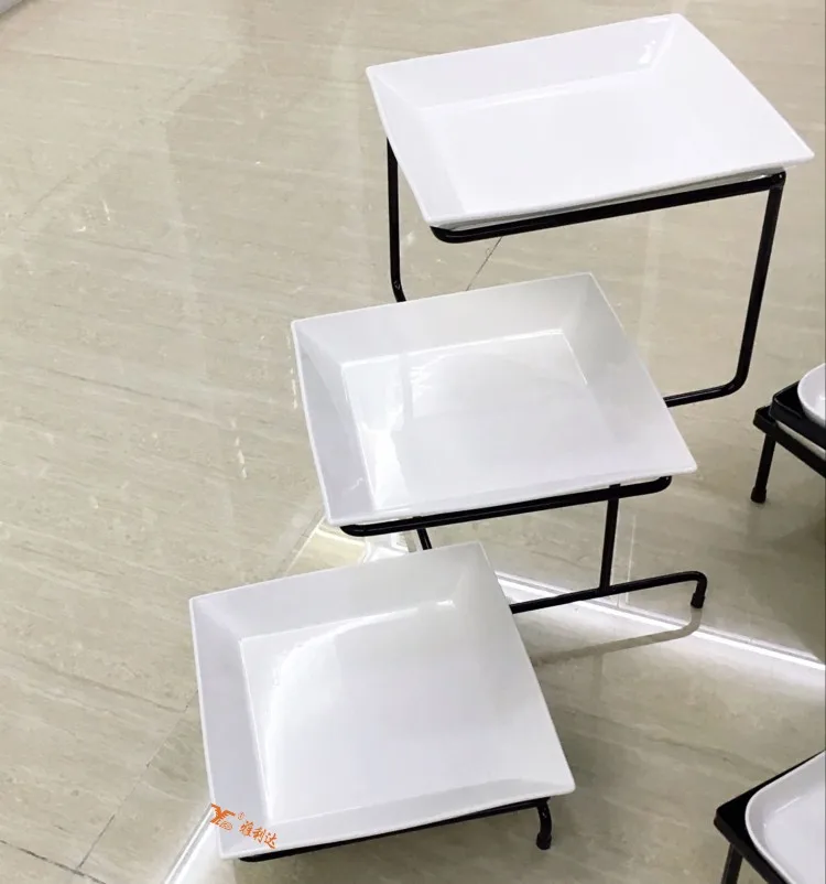 3 Tiers Ceramic Buffet Stand Display Wedding Cake Food Stand