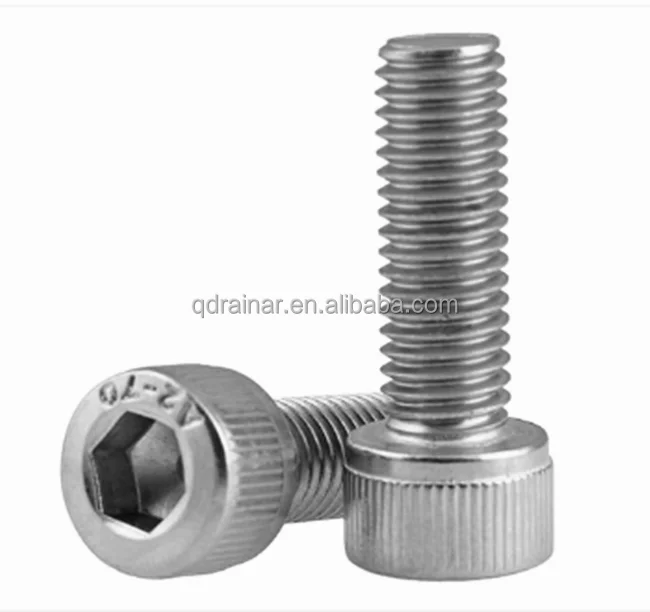 Tornillos hexagonales M8 DIN 912 de acero inoxidable A2-70