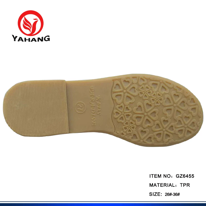 Yahang Factory Offer Soft Tpr Kids Outsole