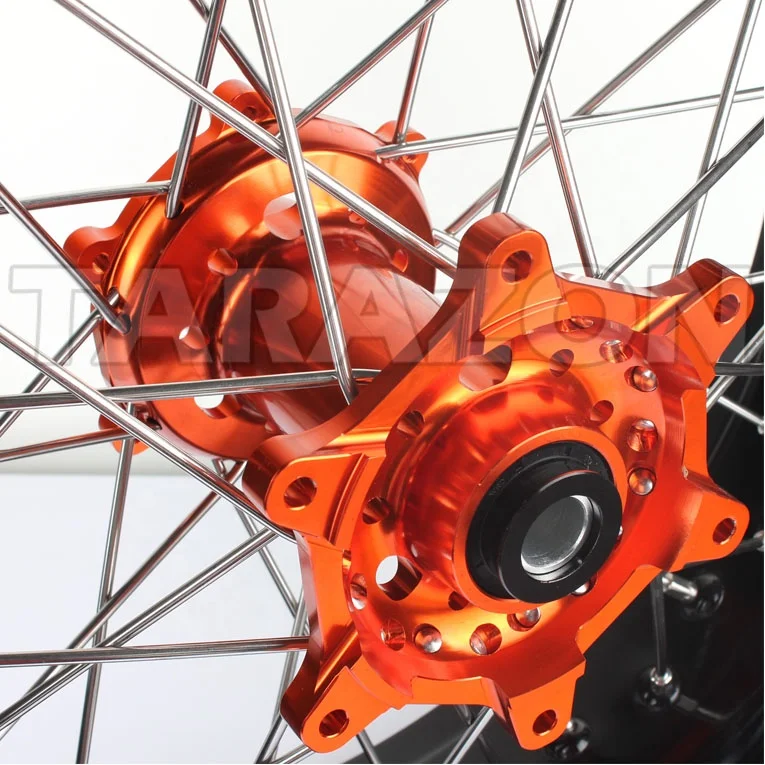 High Performance Custom Sizes Motorcycle Supermoto Aluminum Alloy Wheel Spoke Rims Set for Honda Kawasaki Yamaha Suzuki KTM