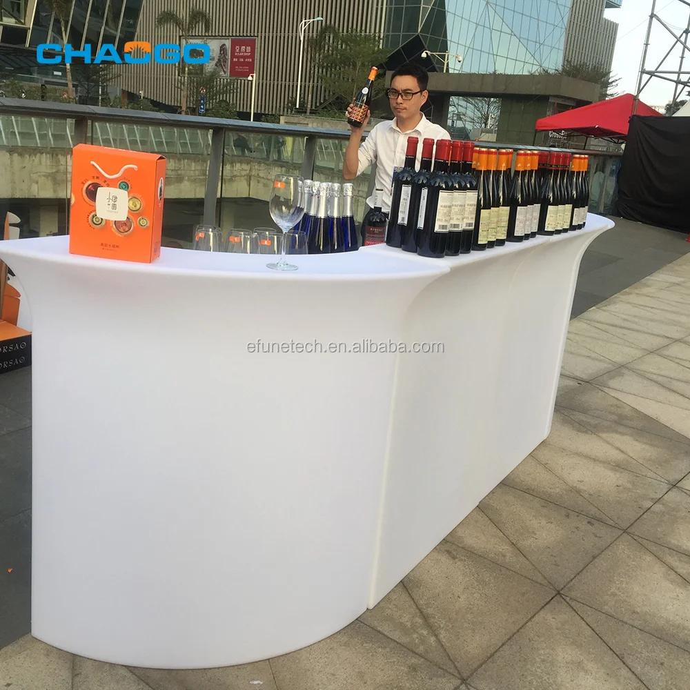Rgb Color Changing Outdoor Illuminated Glow Led Mobile bar Plastic Led bar Counter Portable bar Counter