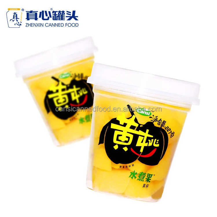 Консервированные желтые персиковые кубики Zhenxin/ломтики сиропа 248 г/227 г