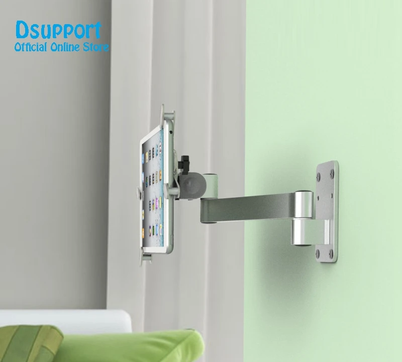 Полный движения подходит для планшеты ПК, 7-12 дюймов настенный металлический кронштейн потолочное крепление держатель для планшетного ПК планшетный ПК с настольной подставкой