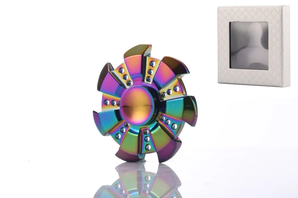 Rainbow Hand Spinner Fidget Zinc Alloy Multicolor Metal Fidget Spinner Metal Bearing EDC Finger Spinner Hand Relieves Stress