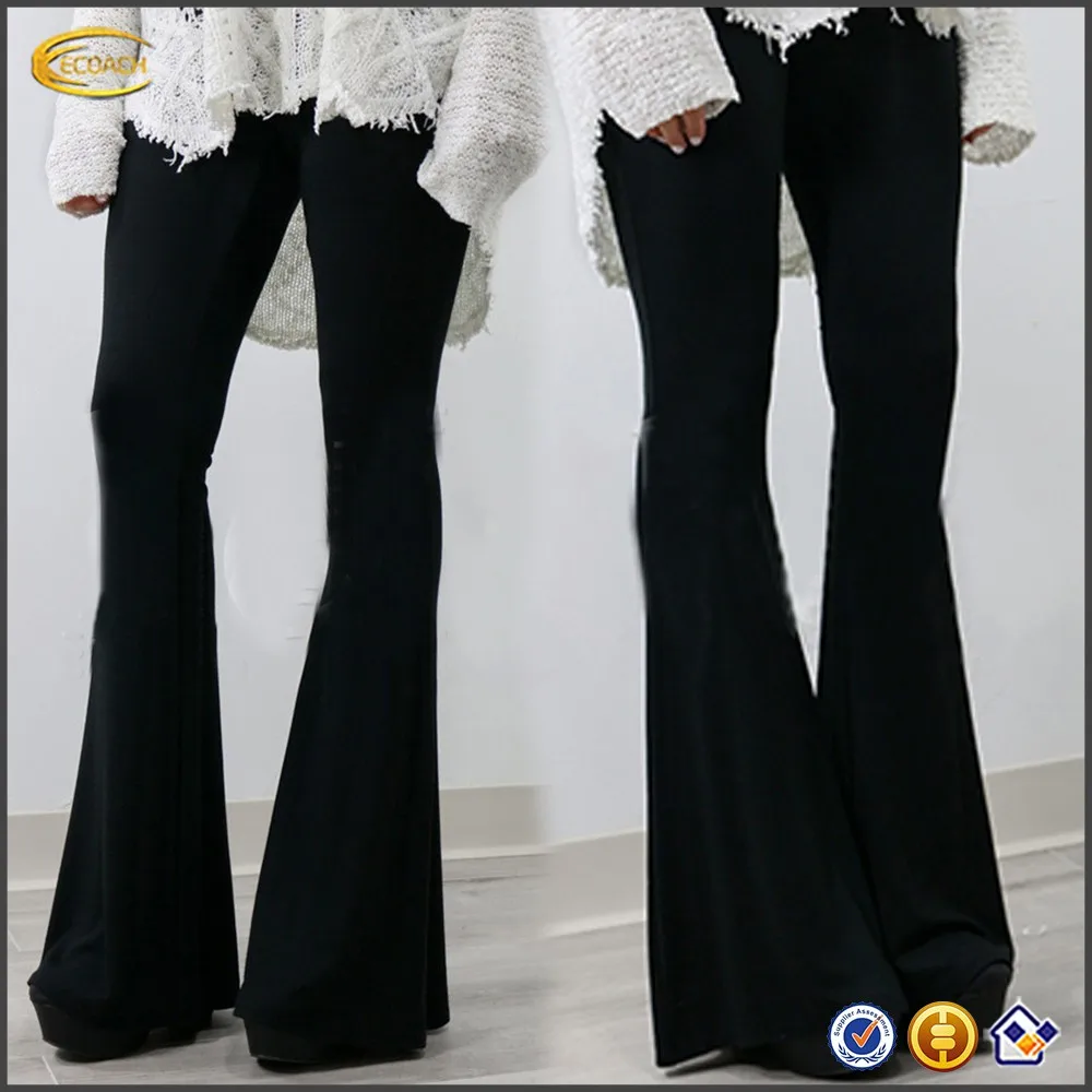 Pantalon pata ancha negro Clearance