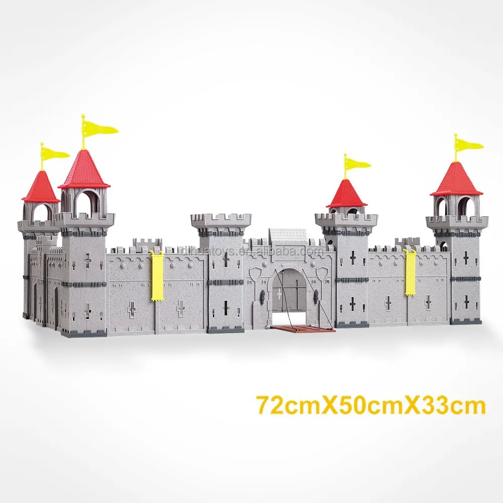 Образная развивающая игрушка пластиковые фигурки для детей средневековый замок рыцарей версия серебристого/черного цвета
