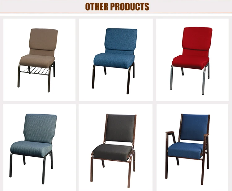 High Quality Wholesale Red Color Church Chairs With Storage Price