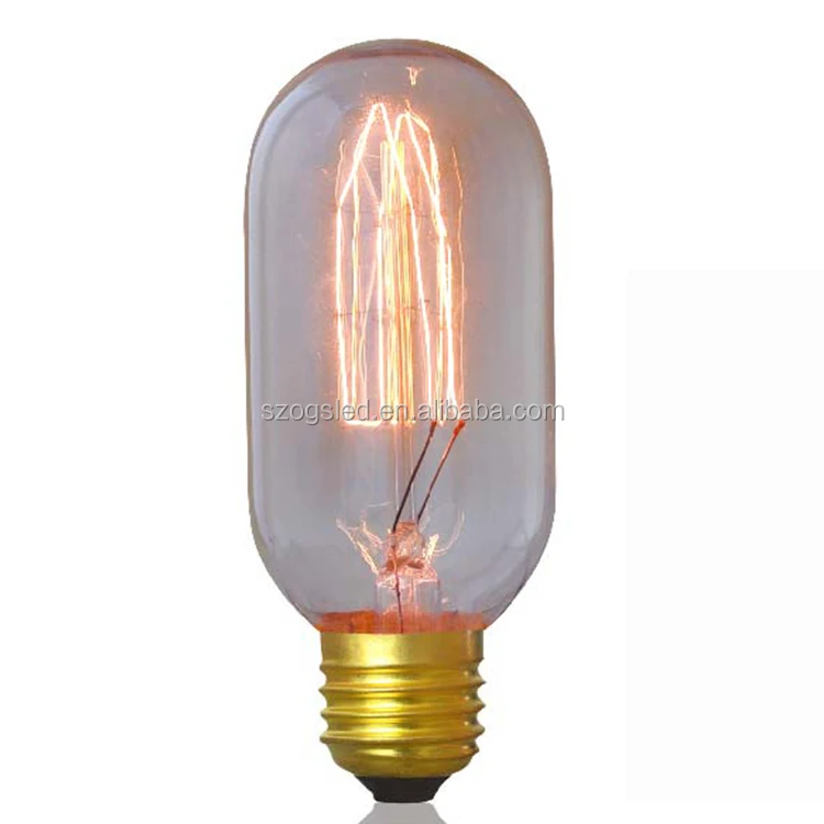 T45 Nostalgischen Edison Stil Glühbirnen Lampen Rohr Lampen Metall Vintage  Spirale Filament Transparent Glühlampen - Buy Edison-Birne,Edison Glühbirne, Edison Art-Licht-Lampen Product On Alibaba.com