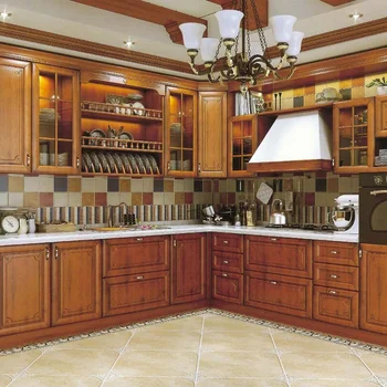 Australian Modern Solid Wood Kitchen Cabinet With High Gloss Kitchen ...
