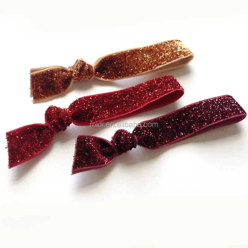 Fashionable golden satin hair band silk elastic large hair Scrunchies women hair accessories