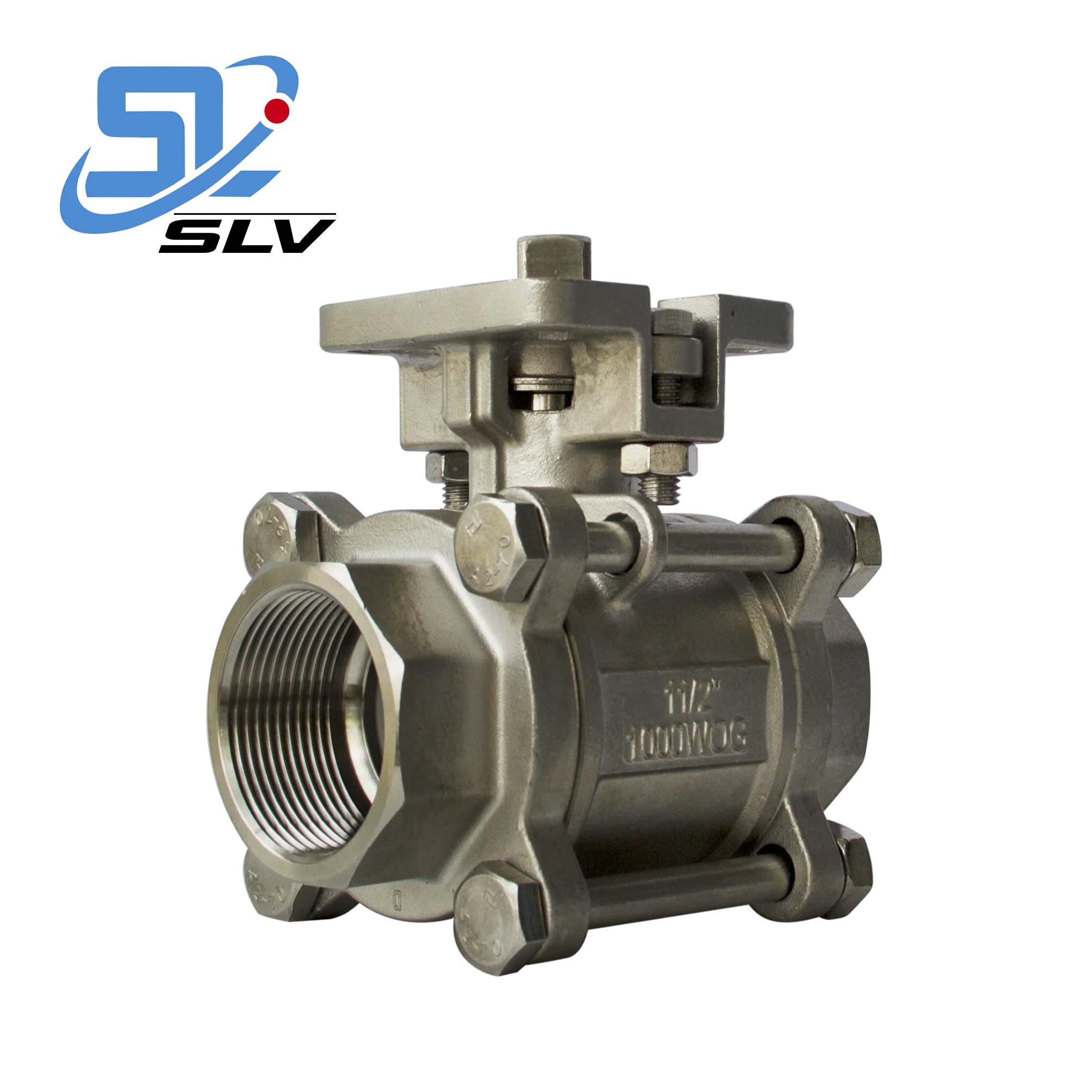 CF8M 1000WOG LPG Small 3 PCS 3 Pieces Electrical Actuators Screw Float Ball Valve