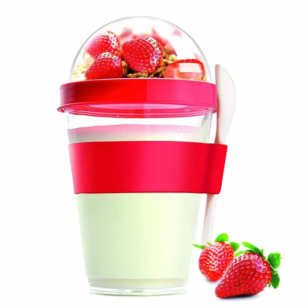 Porta Cereali | Confronta prezzi | Tazza per cereali per la colazione - Contenitore portatile per...Cereal To Go Cup | Contenore Portatile Per Cereali E Latte