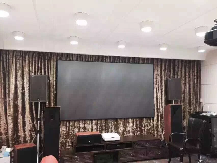 Customized Size Anti Light ALR Black Crytal/Diamond Projection Screen with Thin Frame for Home Projector