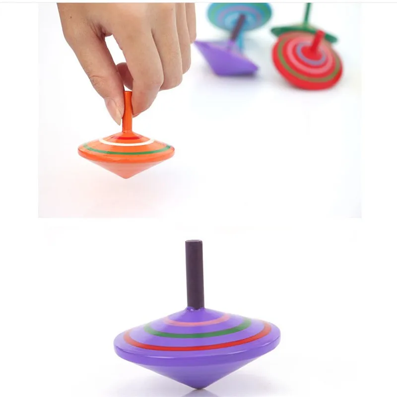 Лидер продаж, Деревянный Цветной Спиннинг для пальцев, популярный стильный подарок, маленькие игрушки для детей, выбор цветов, Случайная Доставка