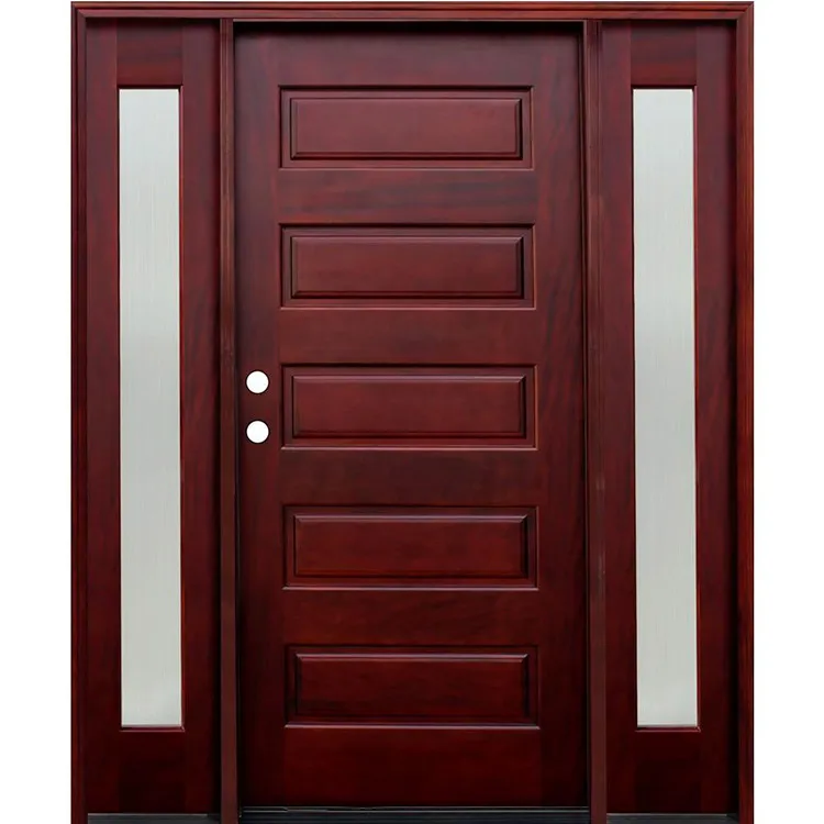 🥇Modelo 048 Puerta exterior de madera moderna