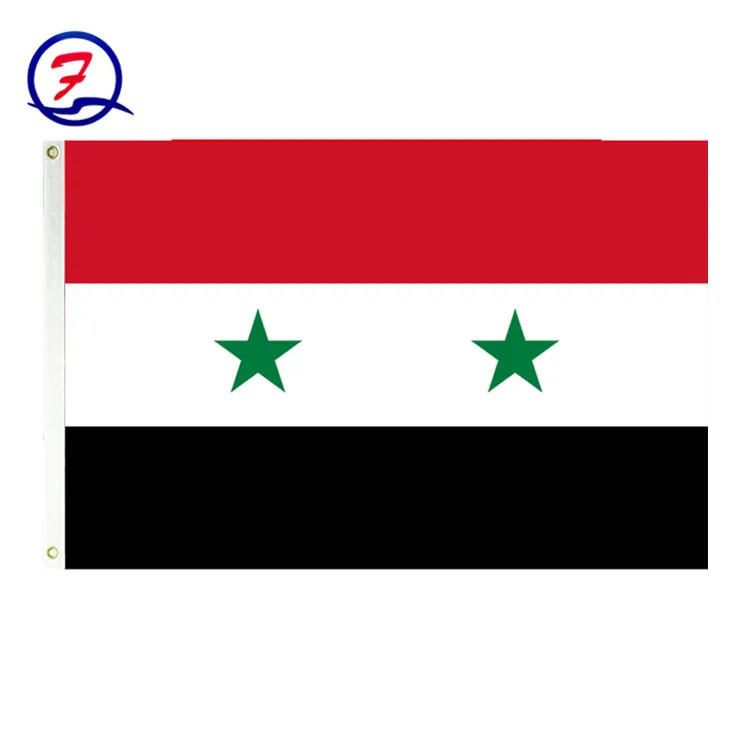 Factory Supply 120*180cm Durable Polyester Silk Screen Printing All Countries Syria National Flag