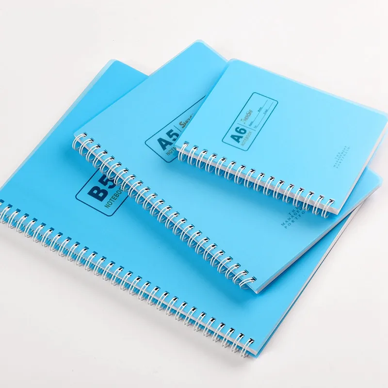 Details about   A5 Portrait Colorful Spiral Coil Plastic Cover Notebook/Journal School Notepad 