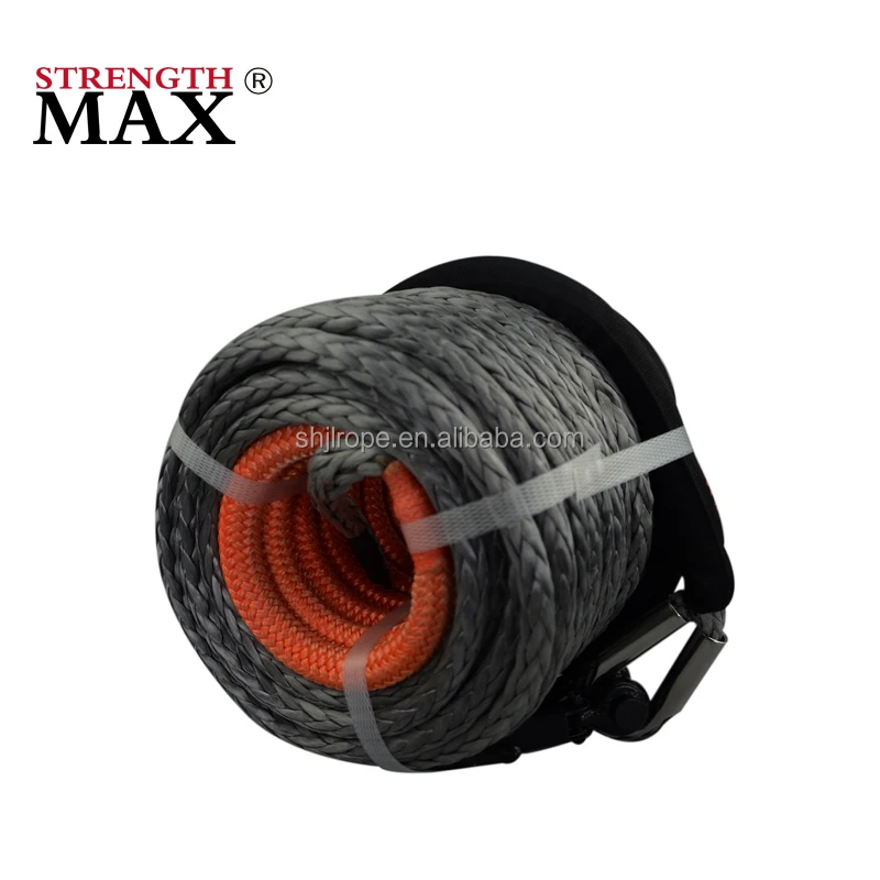 JINLI with Hook Grey Color 27000lbs 12mm 30m Winch Rope Synthetic