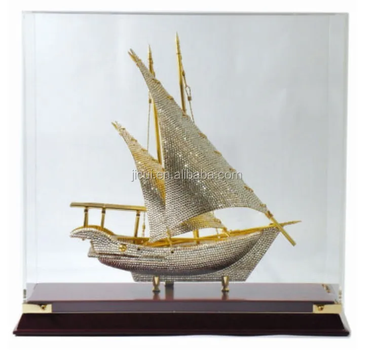 Crystal Arab Boat Model for Islamic Souvenirs Gifts