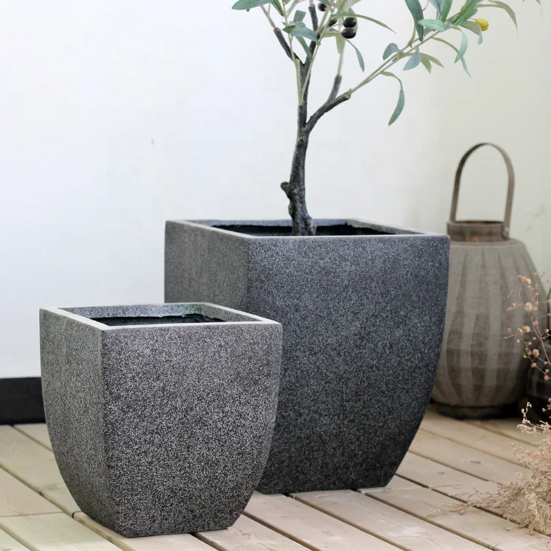 Classic Design Floor Planter Big Size Outdoor Cement Flower Pot for Home Decor Garden Decoration