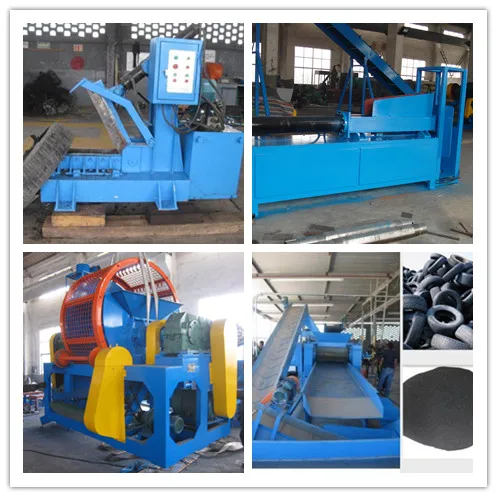 1200 tire cutter machine cutting tires into segments