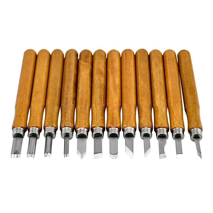 12 Pc Wood Carving Tools Chisels Knife Set from Dongguan Huajiari Tools  Co., Ltd.