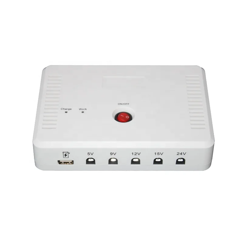 SK616 Model Mini Solar DC UPS Single Phase On-Line UPS Lithium Battery 5V 9V 12V 15V 24V for Networking IP Camera Application