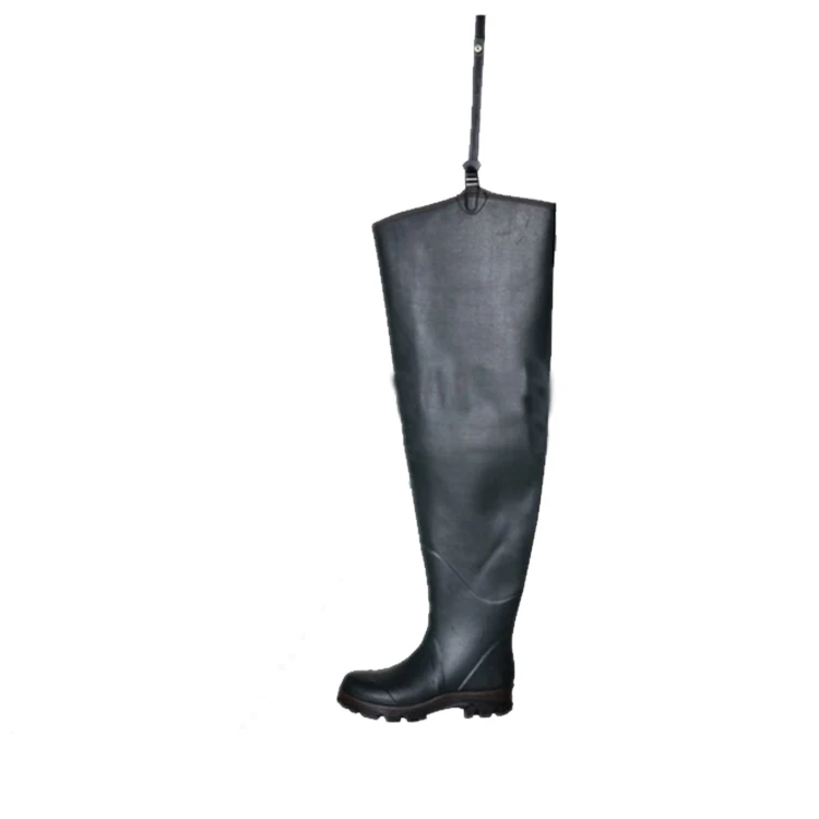 Thigh high rubber boots waterproof Clearance
