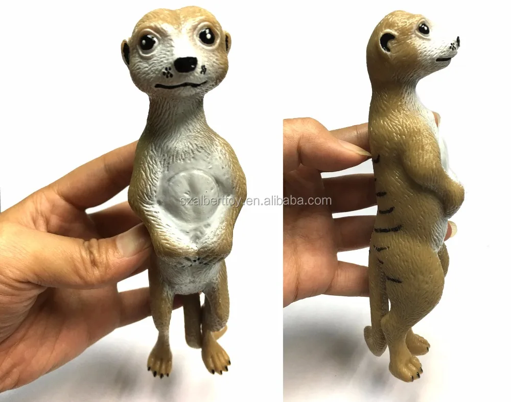 Plastic Animal World Rubber Meerkat Creative Educational Anti-Anxiety Stress Relief Novelty Unisex Toys