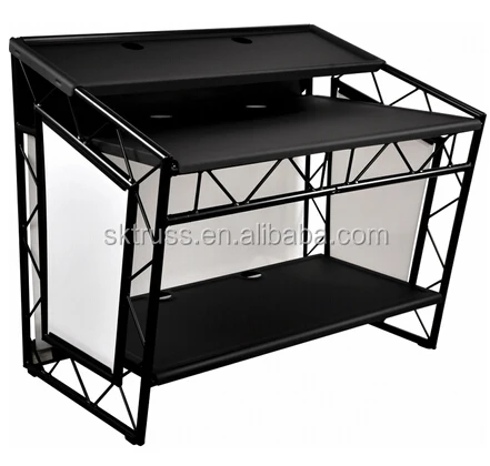 LiteConsole XPRS Black Foldable Mobile DJ Booth Club Trussing Stand