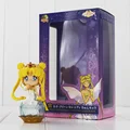 2Pcs Lot Sailor Moon Action Figure Princess Tsukino Usagi Q Version Big Eyes Ruby Crown Yellow