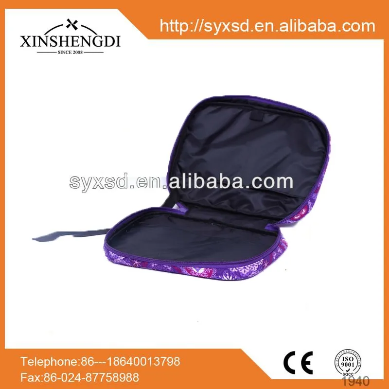 100% хлопок стеганый фиолетовый цветочный принт Библия чехол для ноутбука сумка на