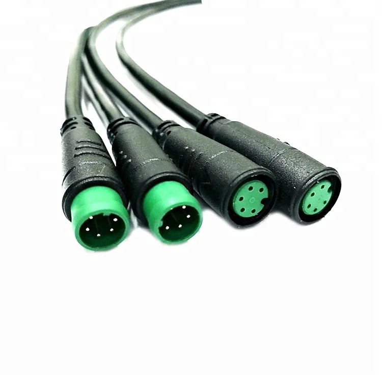 Waterproof IP68 Electric Bicycle  Motor Extension  2 3 4 5 6  8 Pin  Pin Male Female LED Wire Cable Connector LED Light Strip