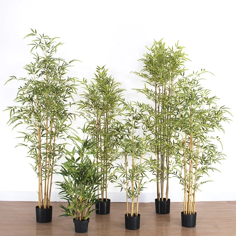 Artificial Bamboo Bonsai  Plants  Tree Artificial Plants Plastic Outdoor Artificial Bamboo Tree Silk Fence