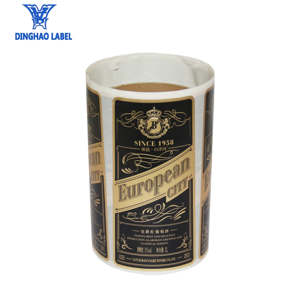 Экологичные глубокой печати самоклеющиеся красного вина, на этикетке бутылки