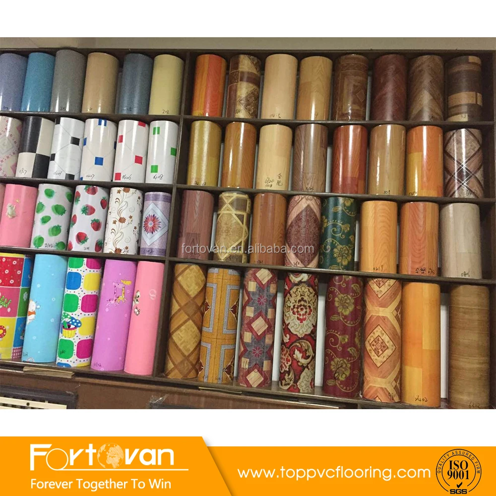New Design Cheap Linoleum Flooring Rolls Piso Vinilico for Prefab Houses
