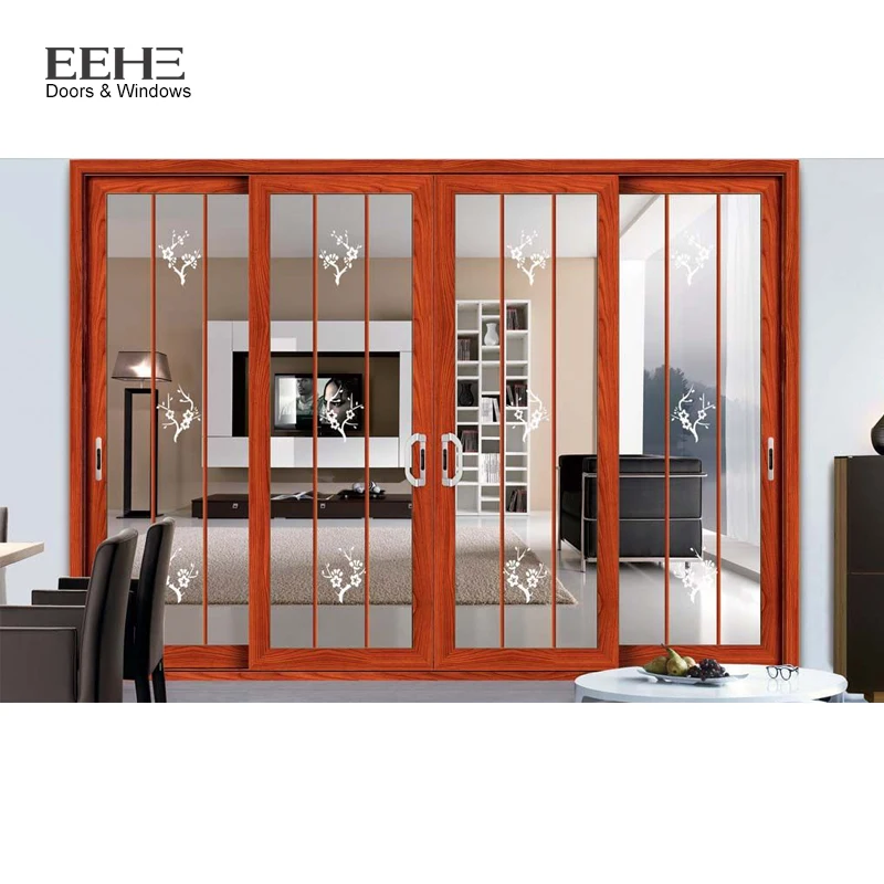 Commercial Smart Automatic Triple Glass Sliding Glass Doors