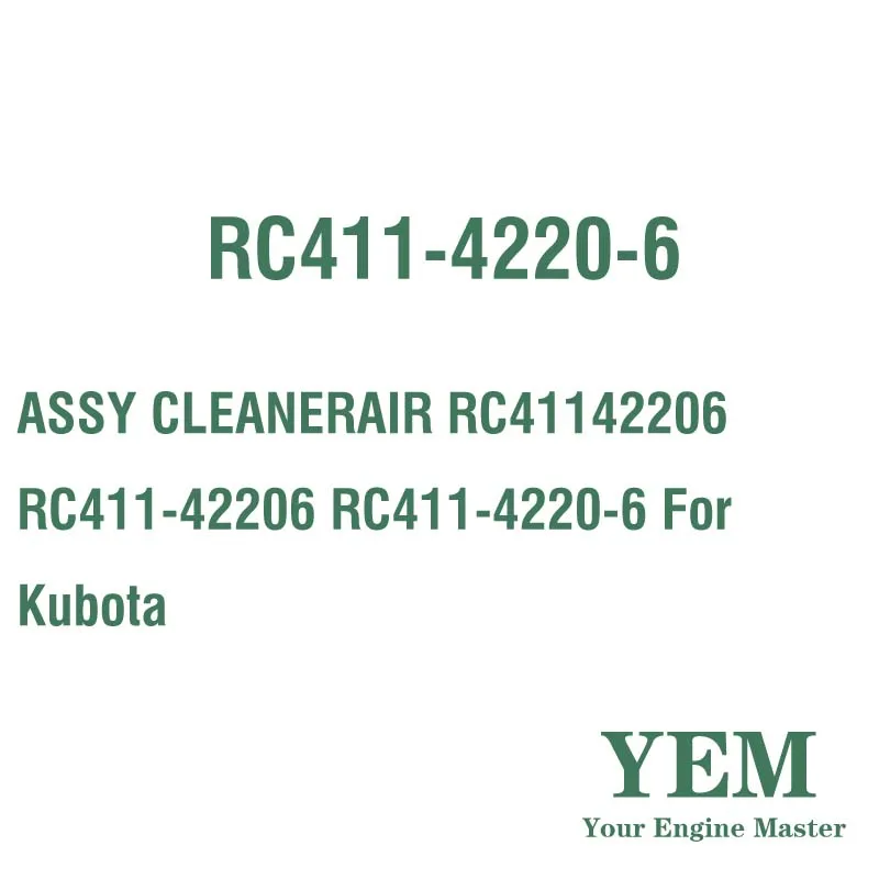 ASSY CLEANERAIR RC41142206 RC411-42206 RC411-4220-6 for Kubota